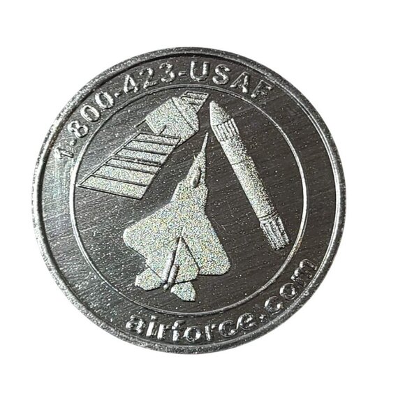 US Air Force Cross into the Blue Large Recruiting Challenge Coin Aluminum - Picture 2 of 5